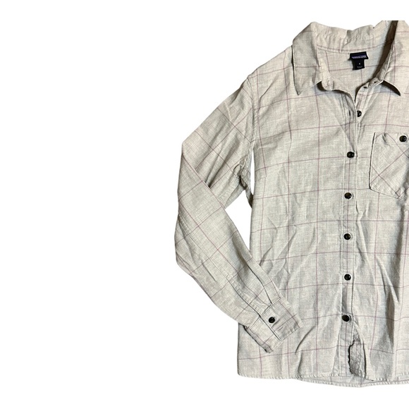 Patagonia Organic Cotton Plaid Long Sleeve Button Up Shirt Womens Size 4 - Picture 2 of 7
